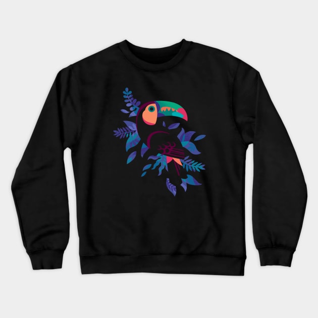 Toucan Silhouette 4 Crewneck Sweatshirt by Waynem